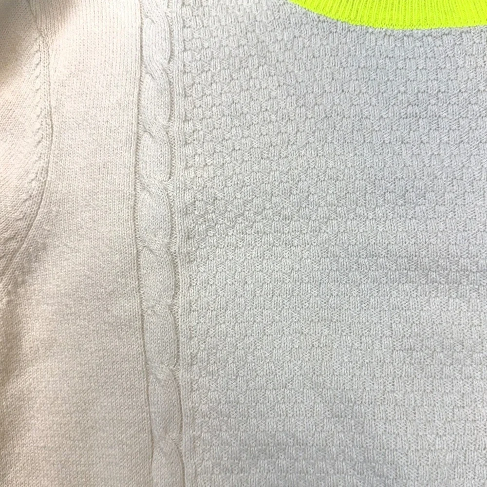 Equipment Sweater Womens XS Cream Cashmere Blend Cable Knit Preppy Luxury